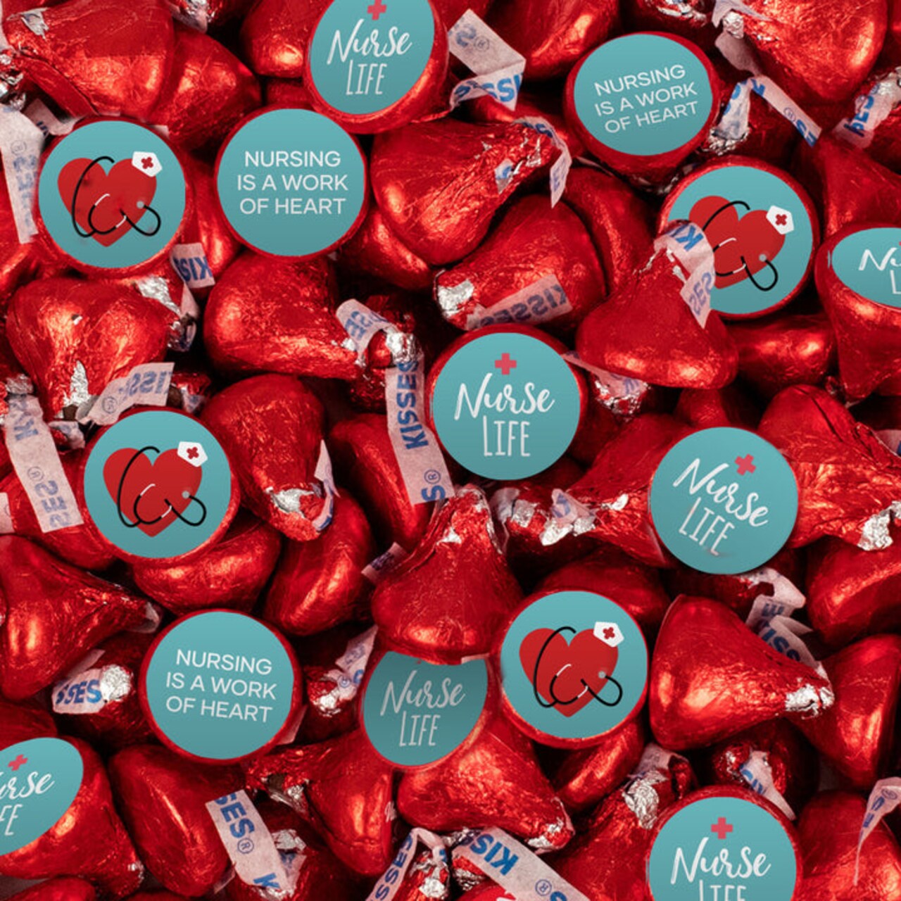324ct Nurses Week Stickers for Hershey's Kisses or Mints Giveaways in Bulk - By Just Candy